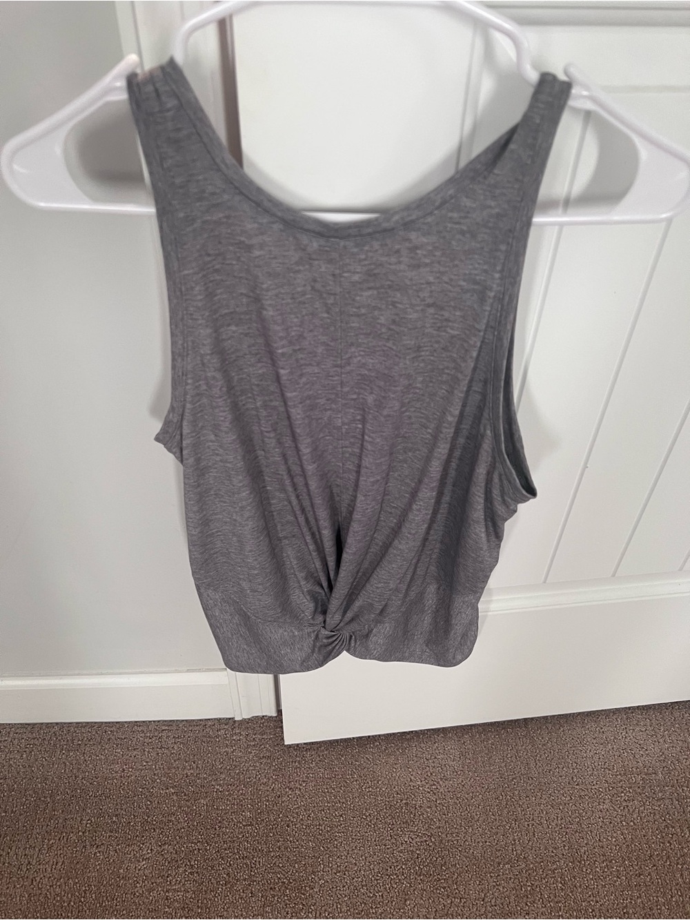 Athleta Gray Twist-Front Tank Top